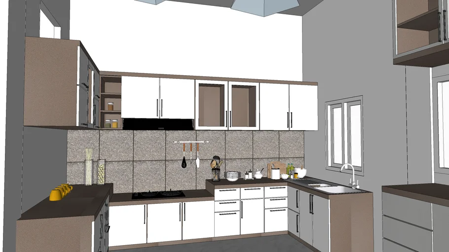 kitchen set minimalist | 3D Warehouse