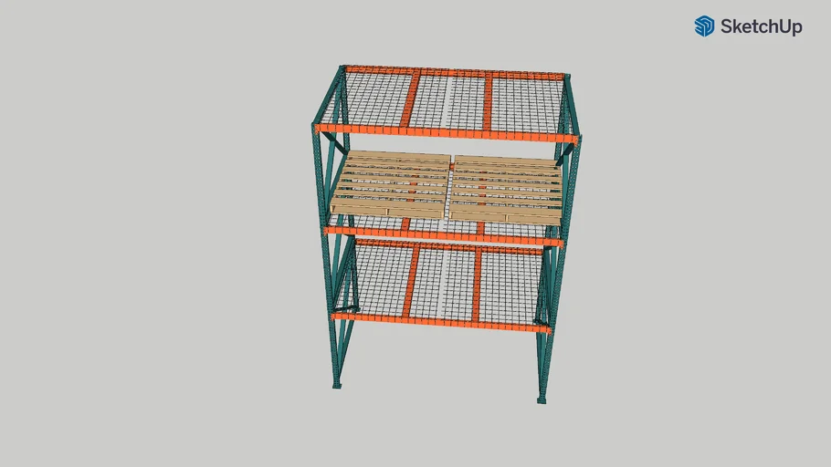 Warehouse rack with Wire mesh