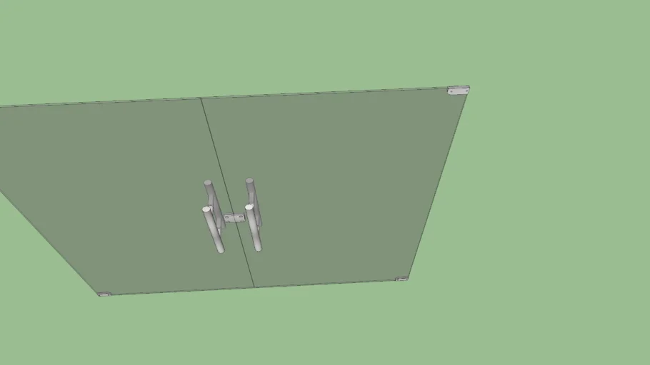 Porta Dupla de Vidro 220cm