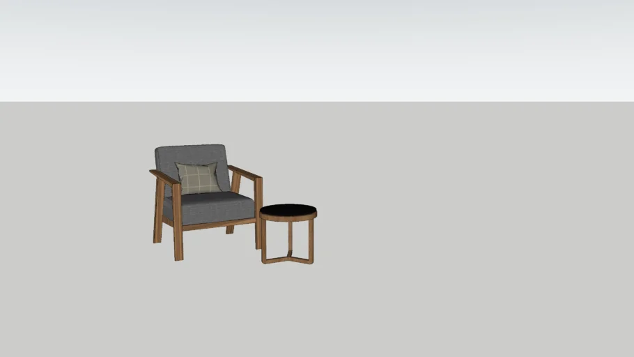 SOFA CHAIR AND SMALL TEA TABLE