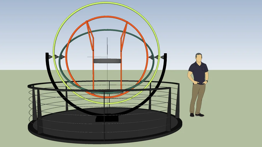 Human Gyroscope for Science & Tech Museums / Giroscopio humano CyT