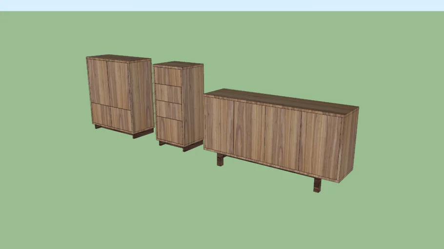 Ikea Stockholm Collection: Sideboard Cabinet & Chest  - Walnut