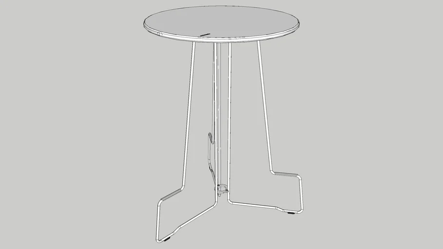 Tiki table solid tabletop 3 people
