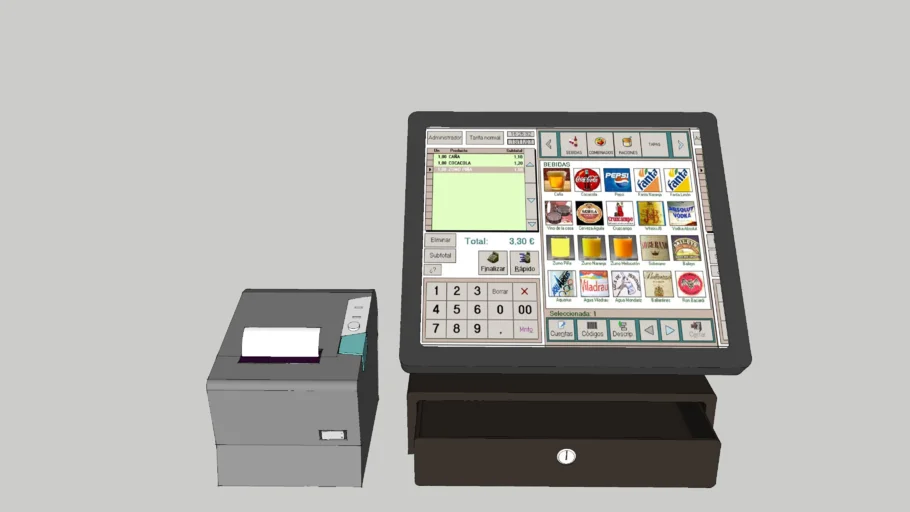 Registradora táctil TPV