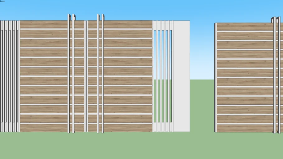 Double and single door main gate.