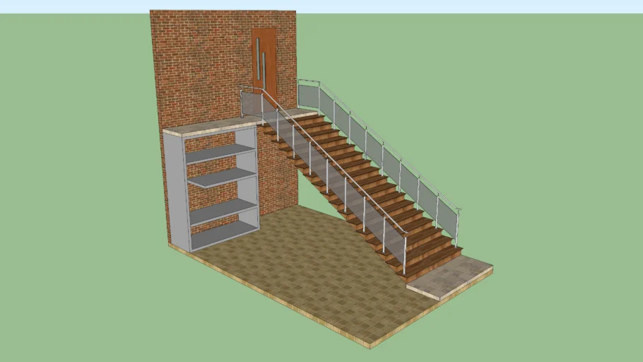 ESCALERA Y BARANDAS EN ACERO Y VIDRIO