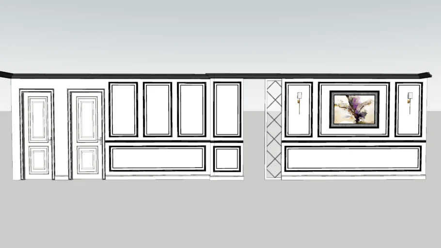 classical decorated wall