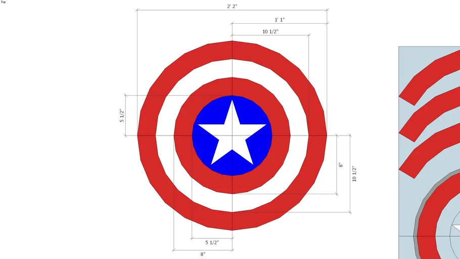 Captain America Shield replica blueprints