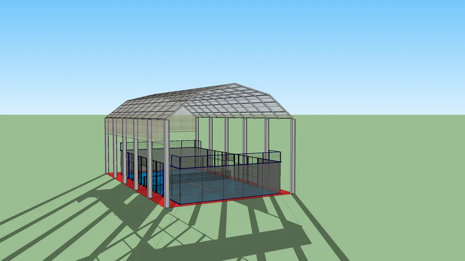 Quadra e cobertura padel 3d - Sky Padel