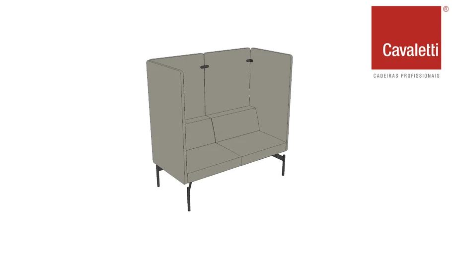 Cavaletti Float - 23275  Sofá Highback 2L com Encosto e Painéis Altos