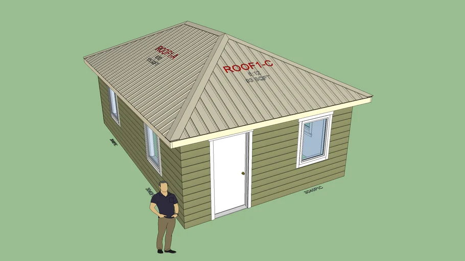 Hip Set with 3D Metal Roof
