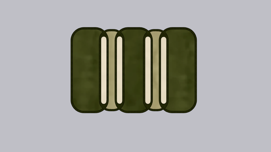 Irregular Shaped Green Rug