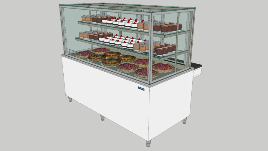 BALCÃO VITRINE ALTO REFRIGERADO VISION 1600 BOLOS PADARIA