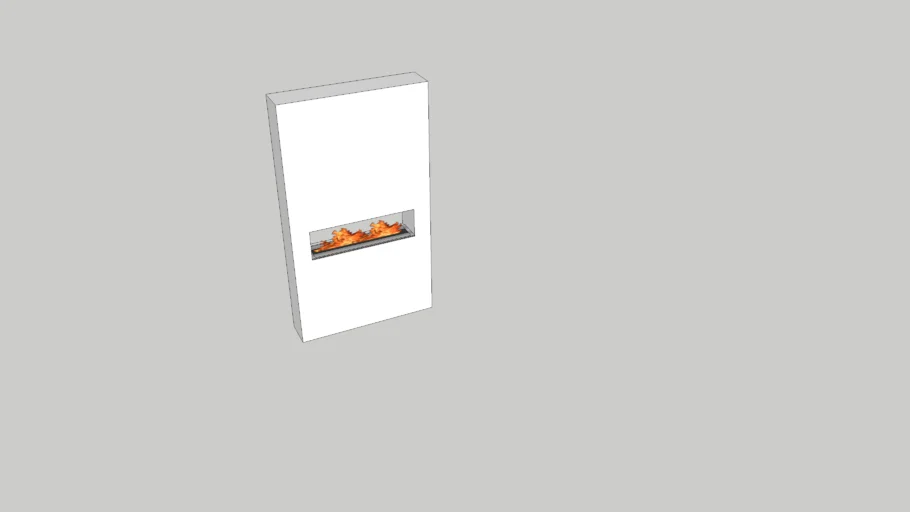 Room divider with fireplace