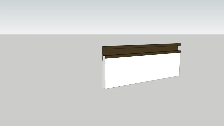 Porta ou tampo com puxador de calha em aluminio bronze