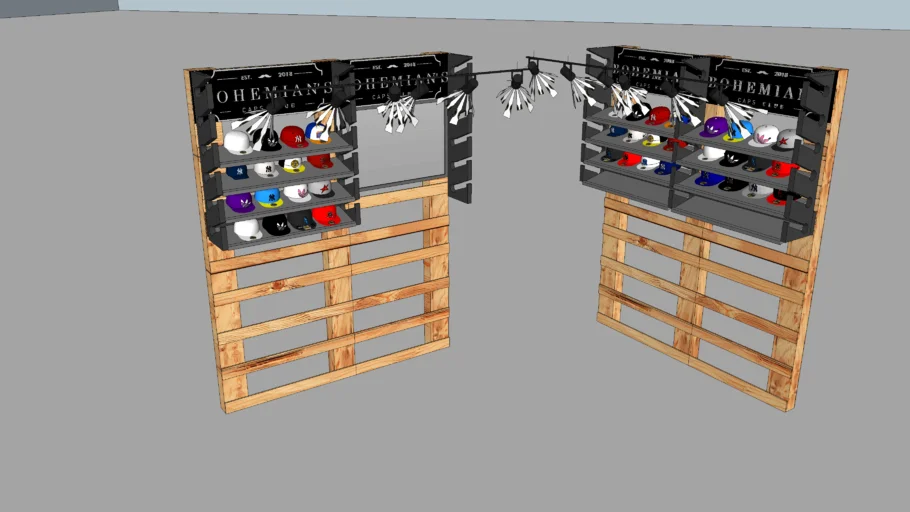 RACK DE EXHIBICIÓN DE GORRAS