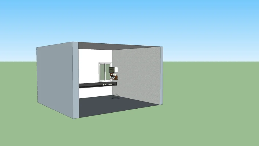 Glass unit with wooden planks