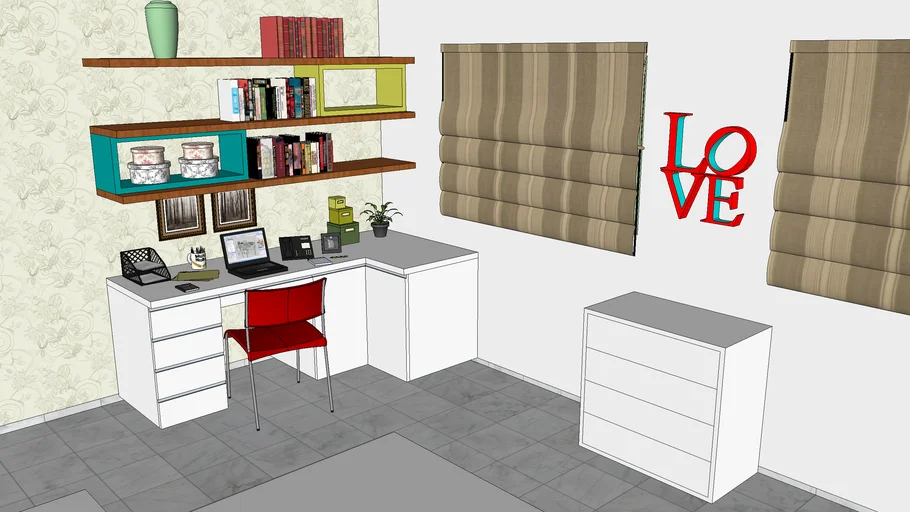 TatyVK, office, home office