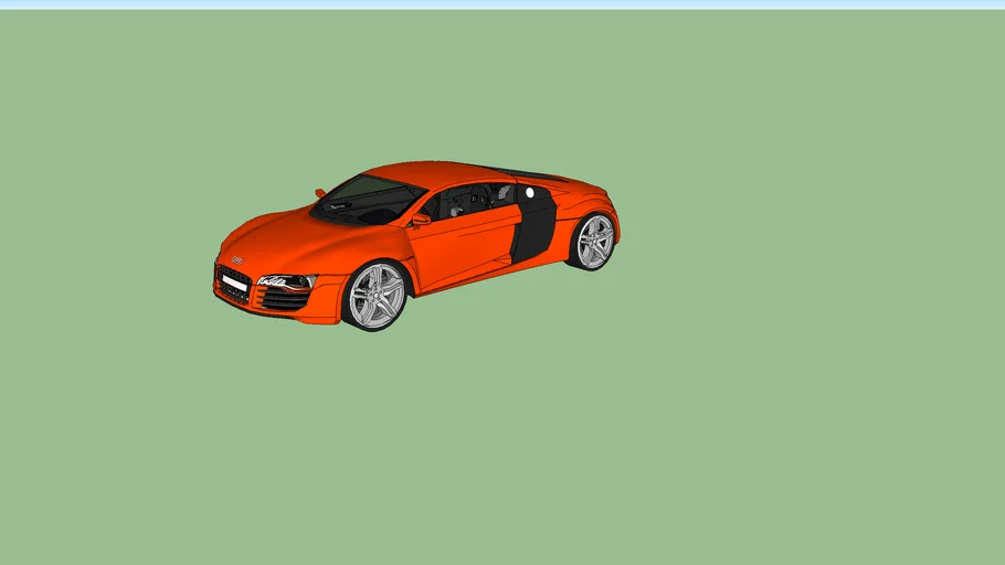 orange audi r8