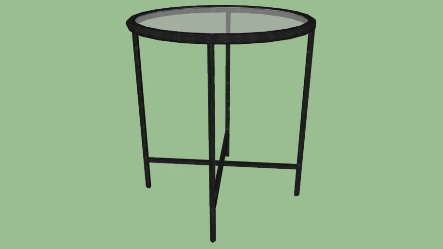 Thaddeus Forged Iron & Glass Round Side Table - Restoration Hardware