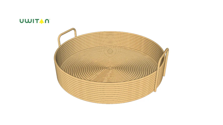 Melati Rattan Tray Round Natural UWITAN