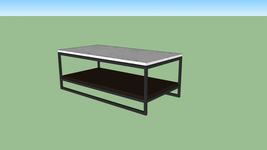 Marble Top Rectangular Coffee Table