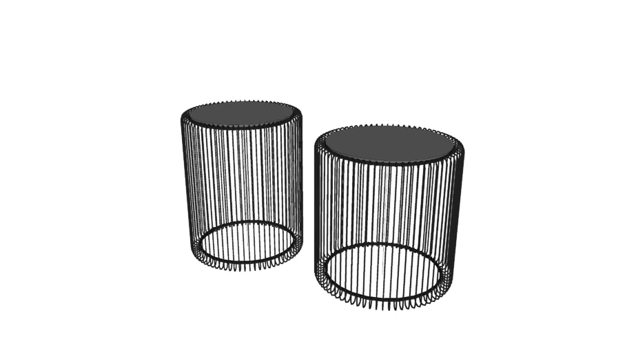 79578 Side Table Wire Black (2-Set) (Beistelltisch Wire Black (2-Set))