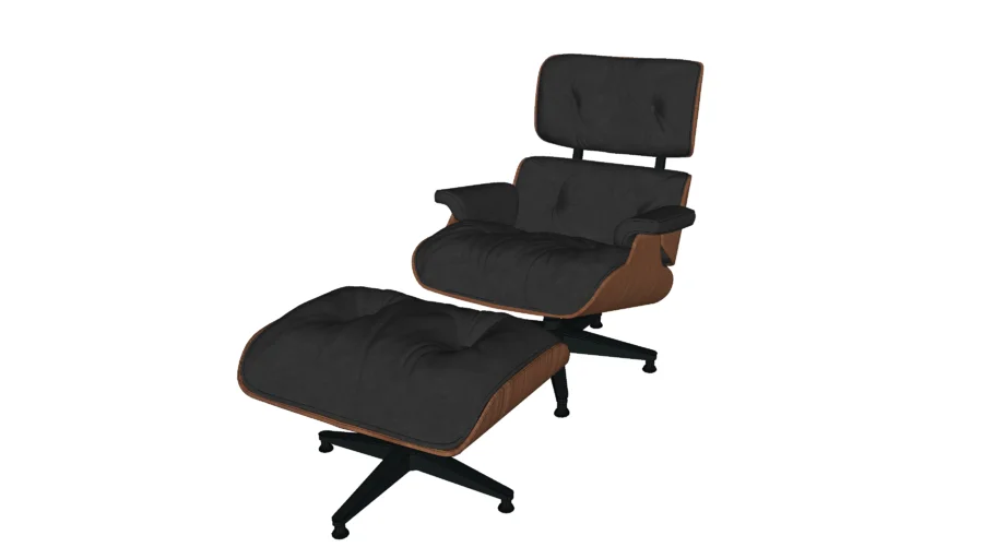 Poltrona e Puff Charles Eames