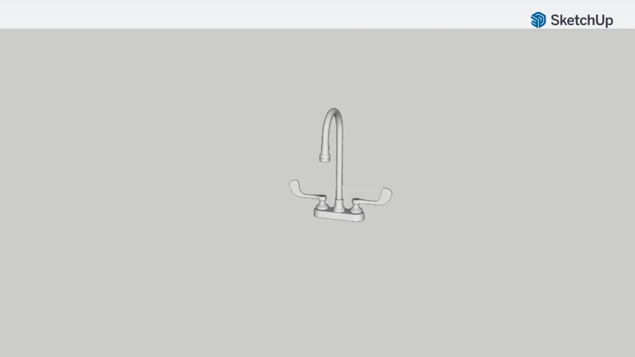 Zurn Gooseneck Faucet with Wrist Blade Handles Z812A4-XL