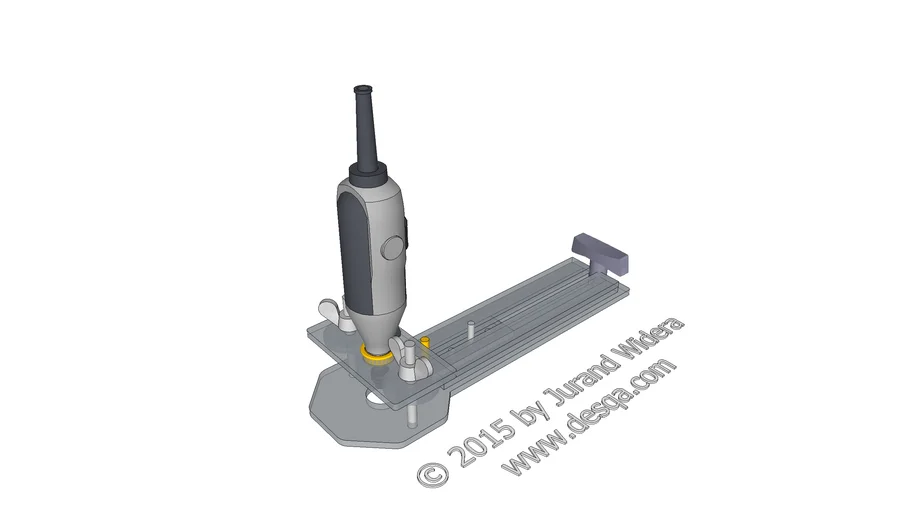 Cyrkiel do Dremela – Dremel circle cutting jig V2