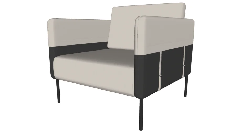 Allen Lounge Chair in Opala and Graphite Leathers by Modloft