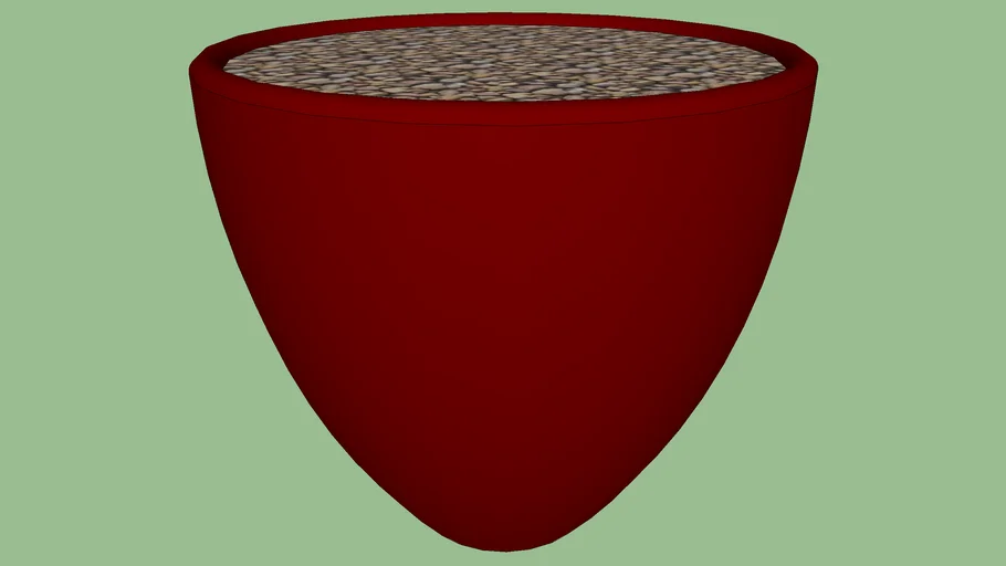 Ceramic red vase