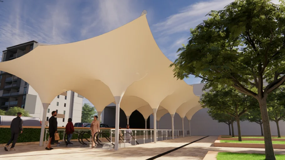 TENSILE MEMBRANE STRUCTURE @ MALL ENTRANCE / EXCELETOR