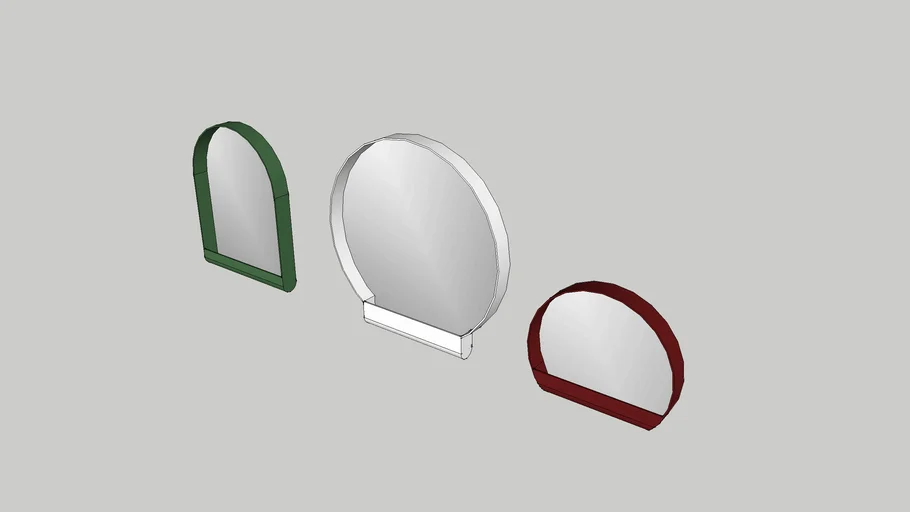YPPERLIG  Mirror red green white IKEA