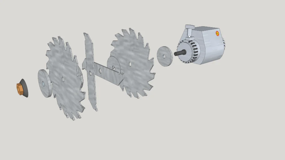 Saws, Woodworking, Dado saw Assembly + 10 scenes for transition animation