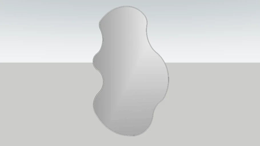 Wavy Asymmetrical Wall Mirror