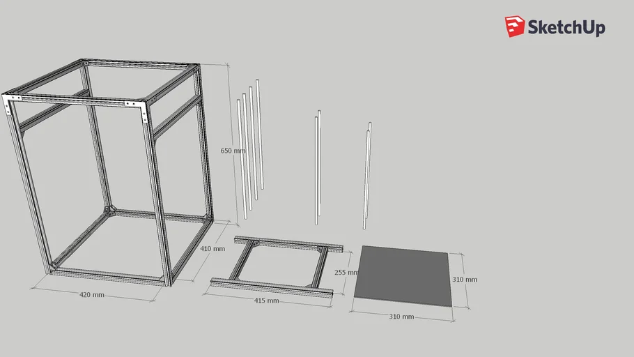 HyperCube Evolution Frame Kit 300x300x400