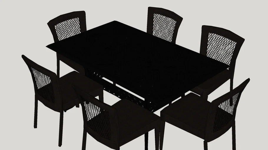 6 SEATER OUTDOOR DINING TABLE