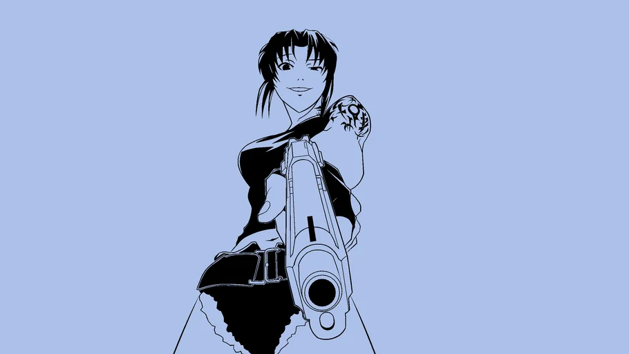 Revy "two hands" from the Black Lagoon Manga