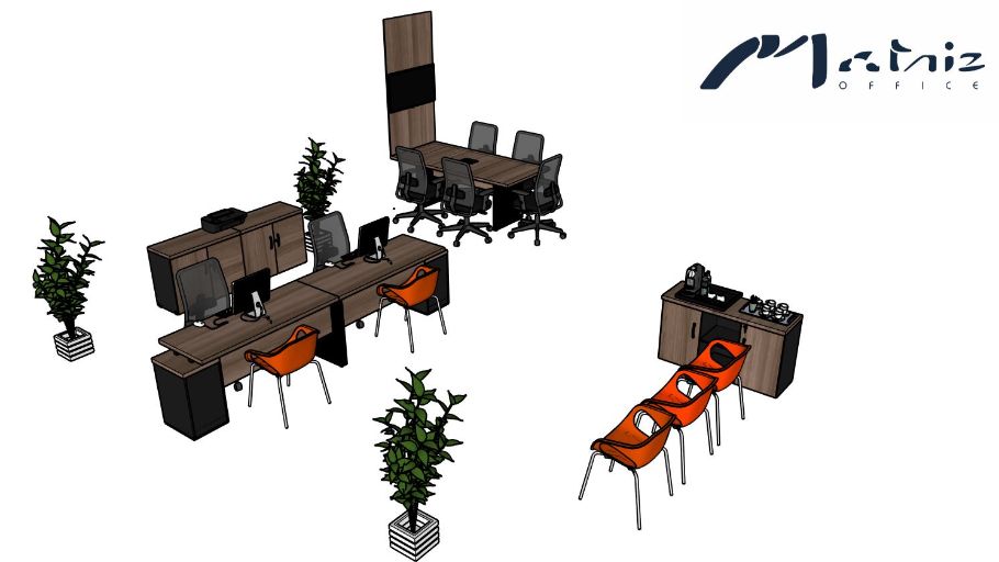 Sala de Reunião + Recepção - Pandin + Cavaletti