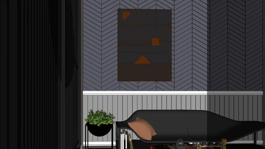 sofa, wall, office