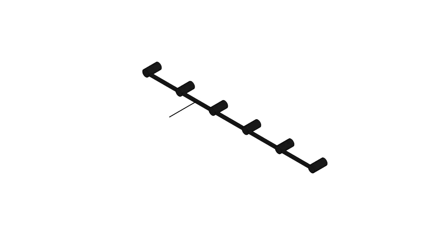 Rubn® Long Kennedy Pendant 6 Spots (2000 mm) Black