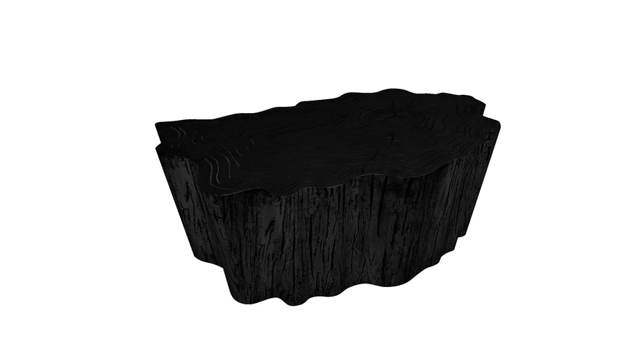 85720 Coffee Table Tree Stump Black 119x68cm