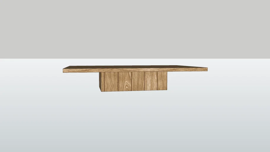 RH Reclaimed Russian Oak Plinth Rectangular Coffee Table