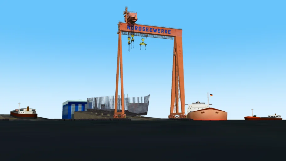 Gantry crane - Emden Deutschland - Portal crane