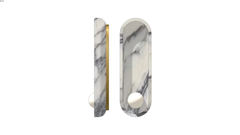 CB2 Roxane White Marble Wall Sconce by Goop