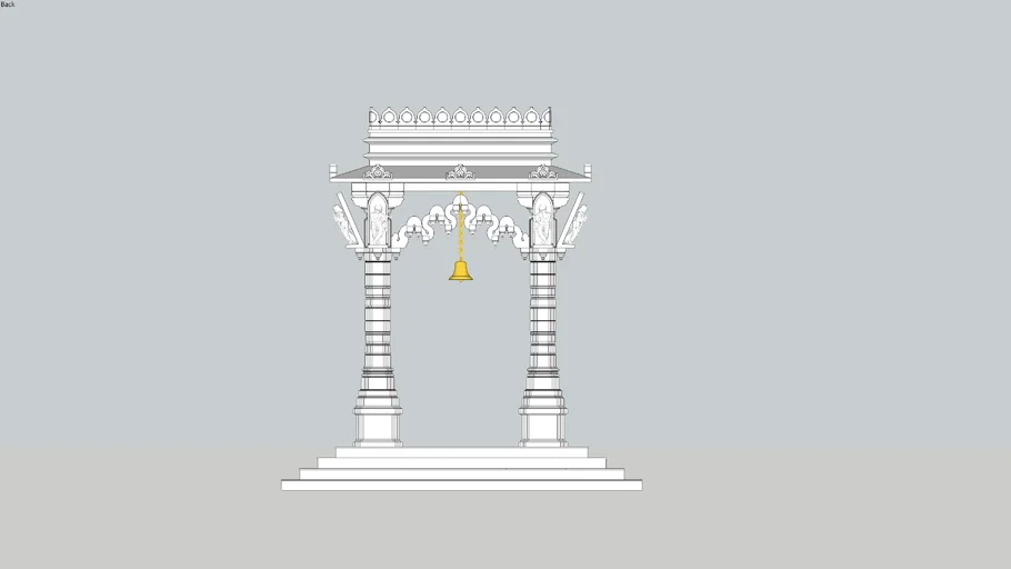 Indian Hindu Temple Walkway