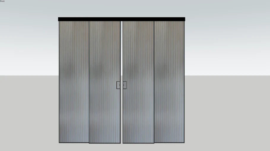 Fluted Glass Sliding Door