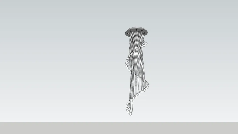 Modern Spiral Crystal Chandelier
