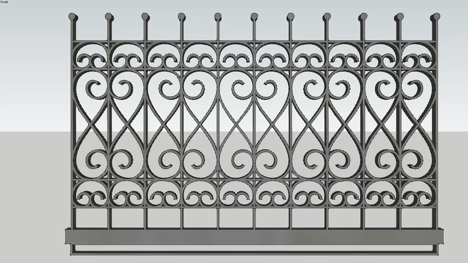 3.Curved Balcony railing
